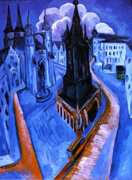 Der Rote Turm In Halle by Ernst Ludwig Kirchner