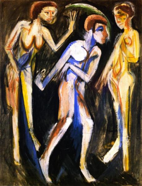 Der Tanz Zwischen Den Frauen by Ernst Ludwig Kirchner