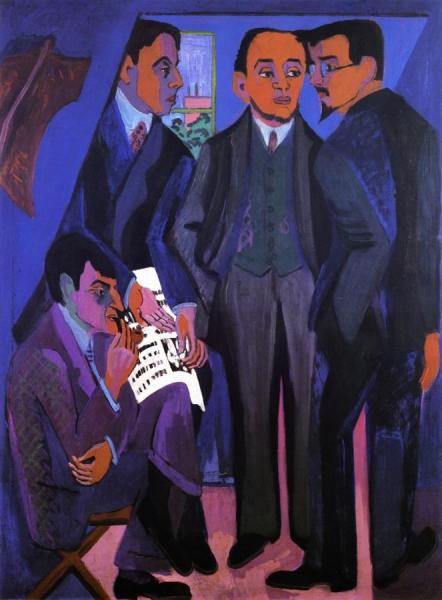 Eine Klünstlerruppe by Ernst Ludwig Kirchner