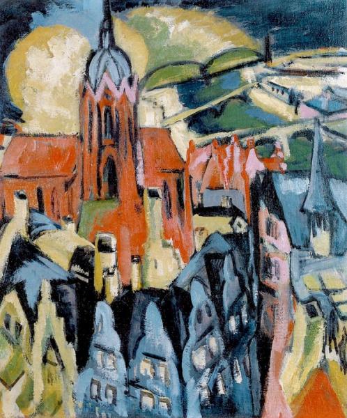 Frankfurt Cathedral by Ernst Ludwig Kirchner