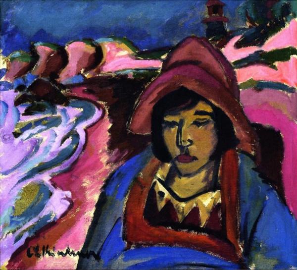 Ernst Ludwig Kirchner Girl In Southwester