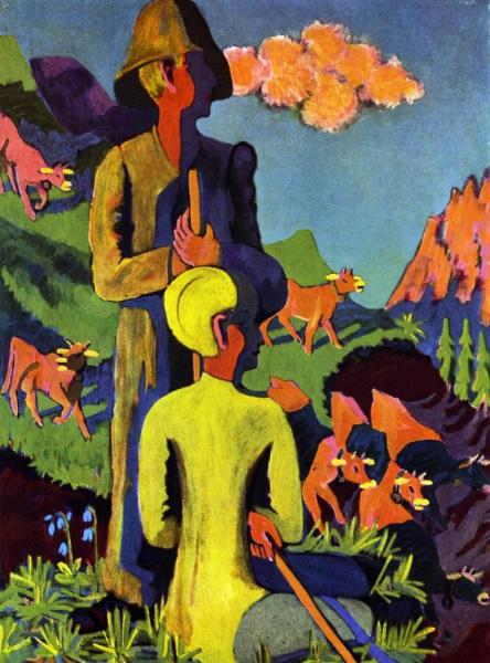 Hirten Am Abend by Ernst Ludwig Kirchner