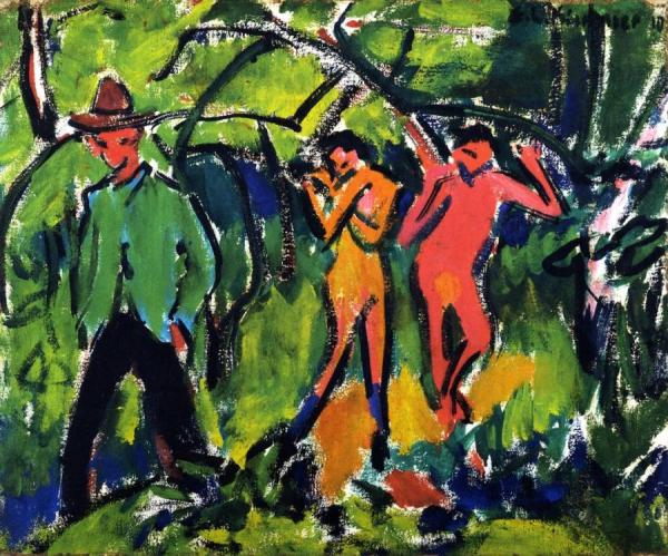 In The Forest by Ernst Ludwig Kirchner