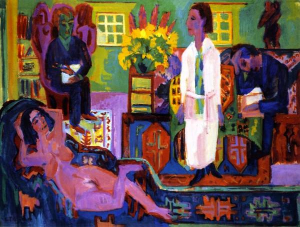 Moderne Bohème by Ernst Ludwig Kirchner