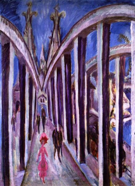 Reheinbrücke by Ernst Ludwig Kirchner