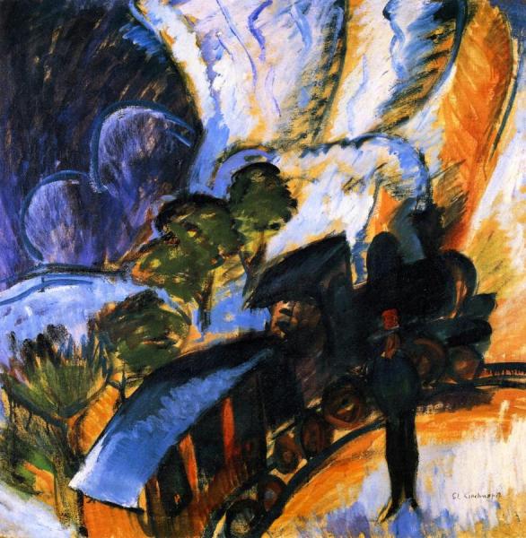 Rhätische Bahn, Davos by Ernst Ludwig Kirchner