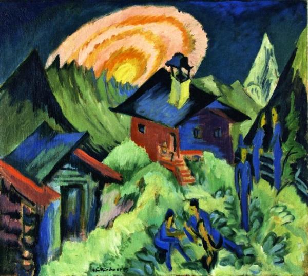 Rising Moon On The Stafelalp by Ernst Ludwig Kirchner