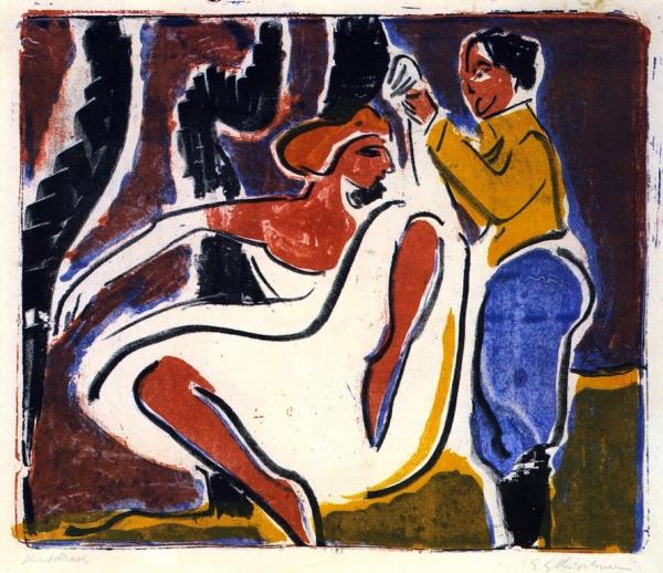 Russian Dancing Pair by Ernst Ludwig Kirchner