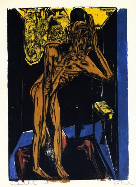Schlemihl In Der Einsamkeit Des Zimmers by Ernst Ludwig Kirchner