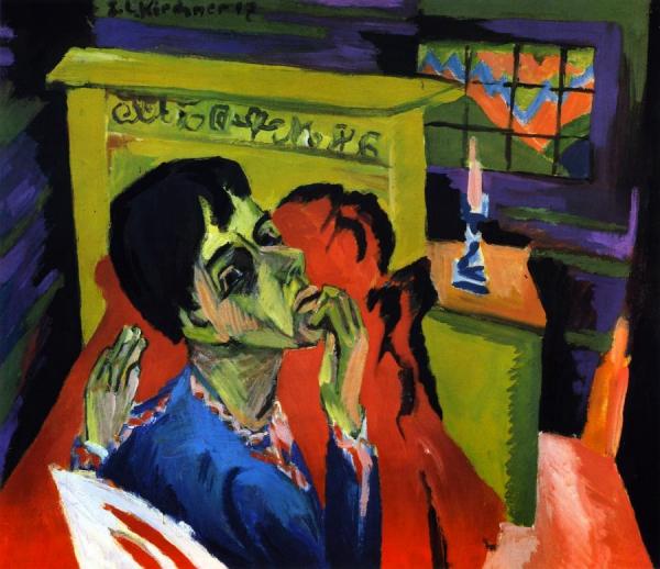 Selbstbildnis Als Kranker by Ernst Ludwig Kirchner Oil Painting Reproductions