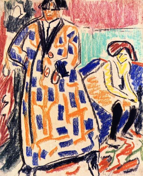 Self-portrait With Model by Ernst Ludwig Kirchner
