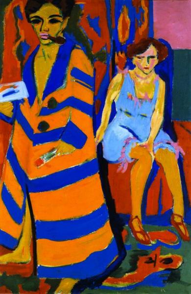 Self-portrait With Model by Ernst Ludwig Kirchner