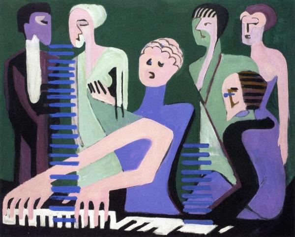 Singer At The Piano by Ernst Ludwig Kirchner
