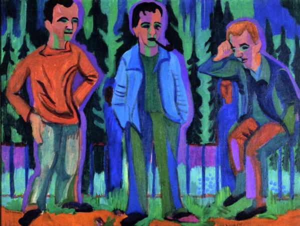 Three Artists: Hermnn Scherer, Kirchner, Paul Camenisch by Ernst Ludwig Kirchner