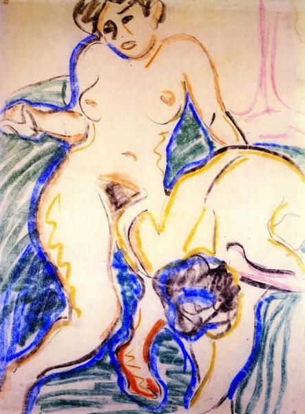 Two Nude Girls by Ernst Ludwig Kirchner
