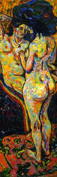 Two Nudes by Ernst Ludwig Kirchner