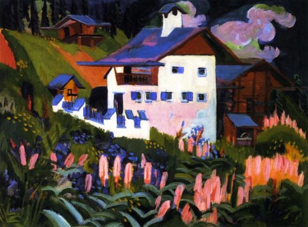 Unser Haus, Haus In Den Wiesen by Ernst Ludwig Kirchner