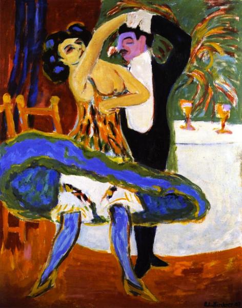 Varieté, Englisches Tanzpaar by Ernst Ludwig Kirchner