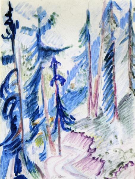 Waldweg by Ernst Ludwig Kirchner