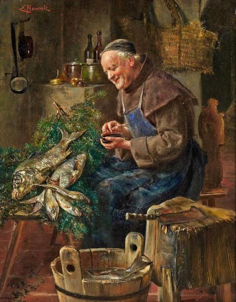 Cooking The The Christmas Carp by Ernst Nowak
