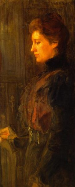 Portrait Of Mrs. M. (also Known As Portrait Of A Woman) by Ethel Mars Oil Painting Reproductions