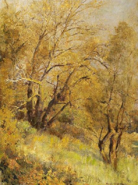 Group Of Trees At The Pond (baumgruppe Am Weiher) by Eugen Felix Prosper Bracht Oil Painting Reproductions