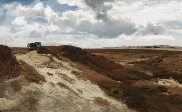 In The Lüneburg Heath (in Der Lüneburger Heide) by Eugen Felix Prosper Bracht Oil Painting Reproductions