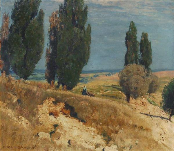 Late Summer Day On The Heath (spätsommertag In Der Heide) by Eugen Felix Prosper Bracht