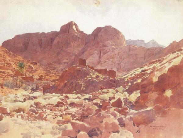 Old Hermitage, Sinai (alte Einsiedelei Am Sinai) by Eugen Felix Prosper Bracht