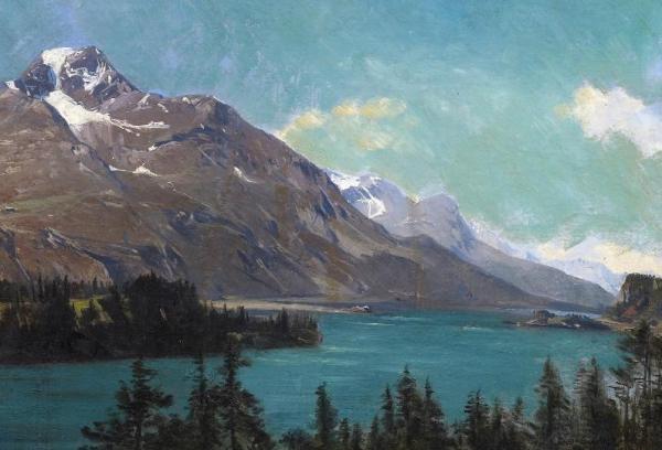 Swiss Lake (schweizer See) by Eugen Felix Prosper Bracht Oil Painting Reproductions
