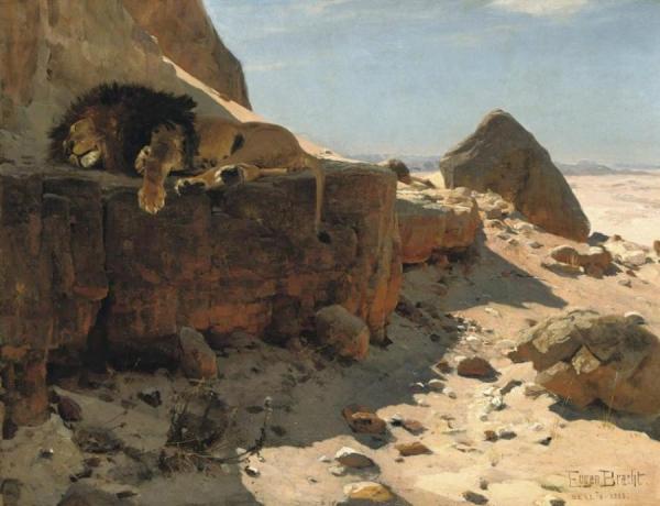 The Heat Of The Day by Eugen Felix Prosper Bracht Oil Painting Reproductions