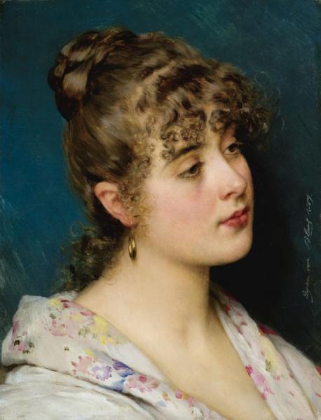 A Venetian Beauty by Eugen Von Blaas