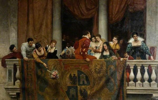 At The Carnival by Eugen Von Blaas