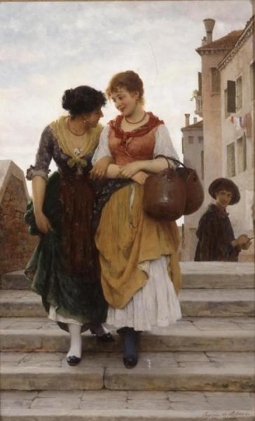Confidences by Eugen Von Blaas
