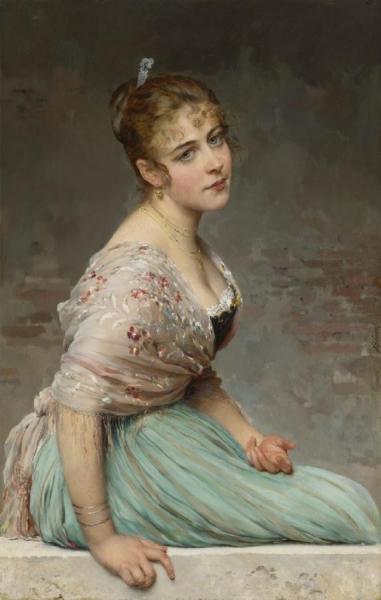 Contemplation by Eugen Von Blaas