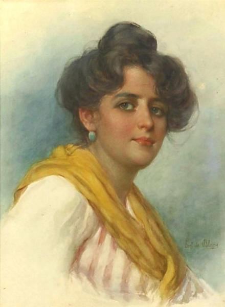 Italian Woman by Eugen Von Blaas
