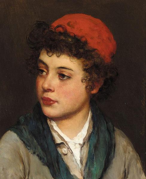 Portrait Of A Boy by Eugen Von Blaas