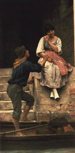 The Fisherman's Wooing by Eugen Von Blaas