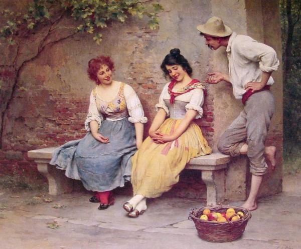 The Flirtation by Eugen Von Blaas