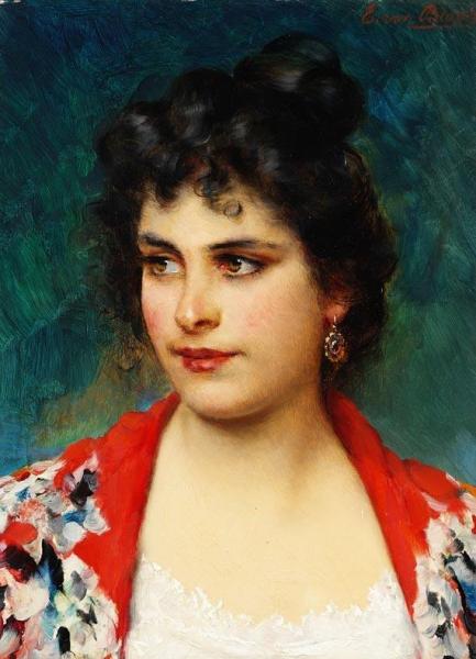 The Girl From Chioggia by Eugen Von Blaas