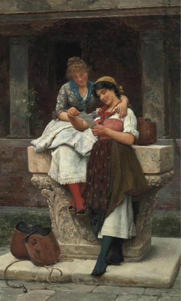 Eugen Von Blaas The Love Letter