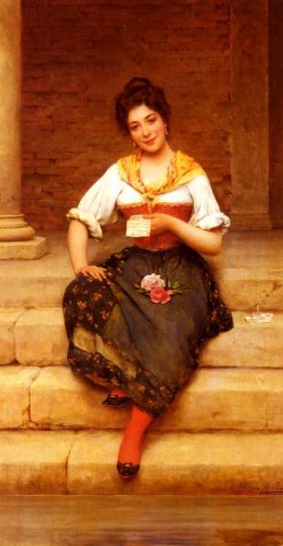 The Love Letter by Eugen Von Blaas