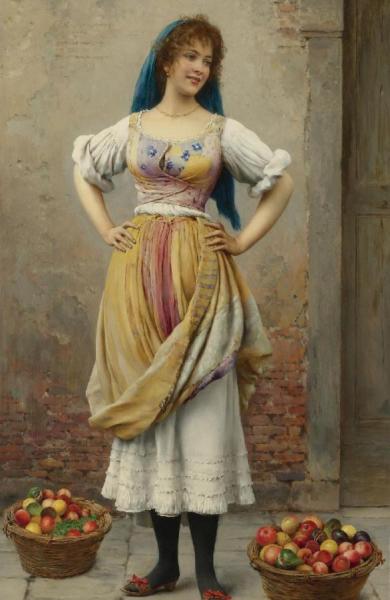 The Market Girl by Eugen Von Blaas