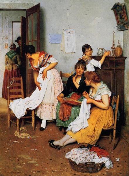 The New Suitor by Eugen Von Blaas Oil Painting Reproductions