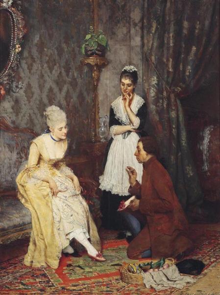 The Perfect Shoe by Eugen Von Blaas Oil Painting Reproductions