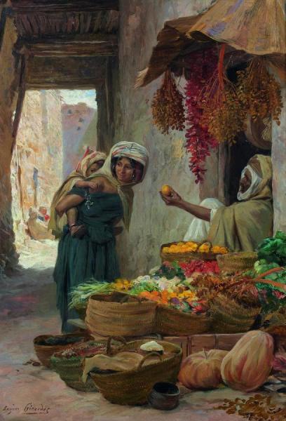 The Fruit Seller by Eugène-alexis Girardet