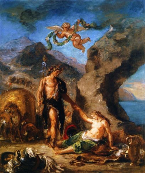 Autumn - Bacchus And Ariadne by Eugène Delacroix