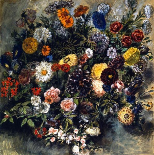 Bouquet Of Flowers by Eugène Delacroix