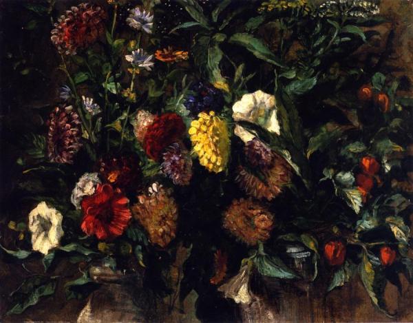 Bouquet Of Flowers In A Vase by Eugène Delacroix