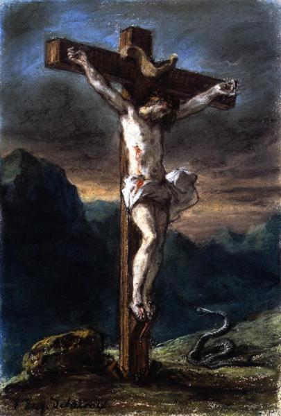 Christ On The Cross by Eugène Delacroix